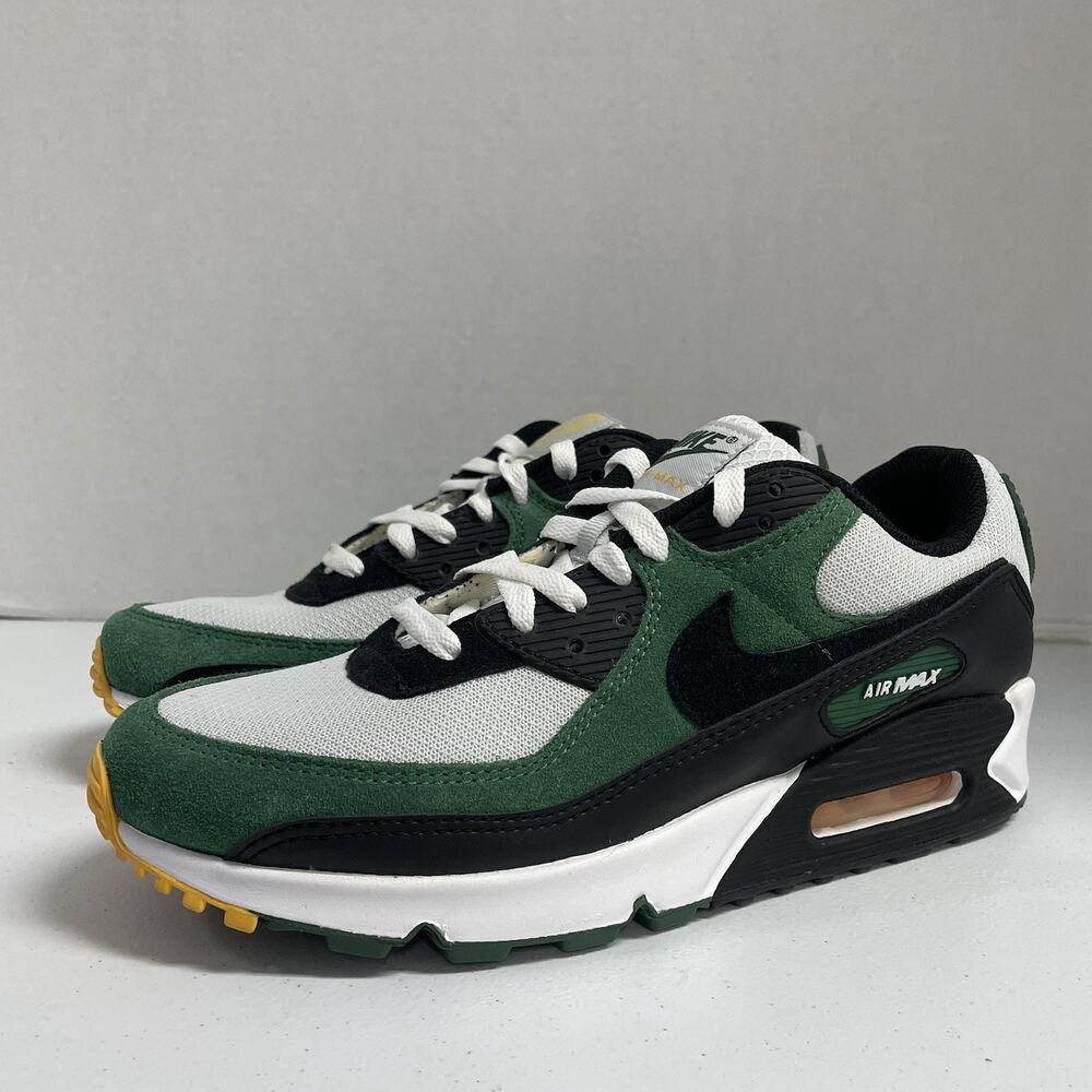 Nike Air Max 90 Gorge Green DM0029 004 Size 10 Mesh Sneaker Black White Green